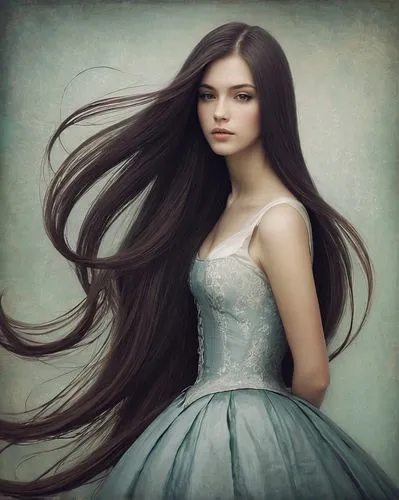 behenna,duchesse,mystical portrait of a girl,tresses,fairest,peignoir,Illustration,Abstract Fantasy,Abstract Fantasy 02