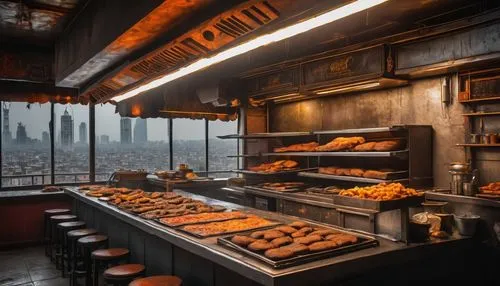 big kitchen,chefs kitchen,bakery,ovens,new york restaurant,the kitchen,kitchen,barbecue area,smokehouse,butcher shop,meat counter,knife kitchen,bakeries,kitchen shop,cocina,kitchen interior,barbeque grill,buffet,meatpacking,kitchenette,Photography,General,Sci-Fi