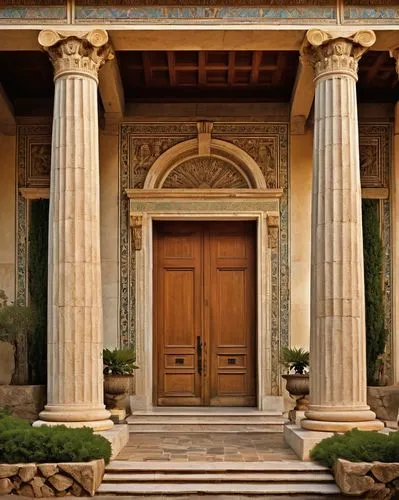 portico,doric columns,house with caryatids,house entrance,entranceway,front door,porticos,entrances,palladian,main door,entryway,columns,peristyle,pillars,doorway,doorways,entranceways,palladio,pilaster,entryways,Illustration,American Style,American Style 05