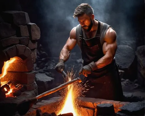 blacksmith,iron-pour,iron pour,steelworker,tinsmith,brick-making,metalsmith,smelting,forge,a carpenter,woodworker,farrier,wood shaper,craftsman,foundry,carpenter,fire master,metalworking,splitting maul,stonemason's hammer,Conceptual Art,Fantasy,Fantasy 18