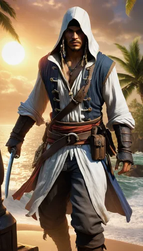 pirate,assassin,pirate treasure,panamanian balboa,hooded man,pirate flag,pirates,rum,male character,bandana background,sultan,piracy,beach background,east indiaman,assassins,the wanderer,jolly roger,saranka,siam fighter,background images,Photography,Black and white photography,Black and White Photography 12