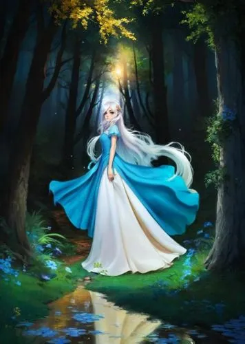 fantasy picture,peignoir,faerie,ballerina in the woods,fairy tale character,elfland,yiwen,galadriel,undine,fairie,lyria,faery,fantasy art,rusalka,thingol,faires,alfheim,fairy queen,fairies aloft,finro