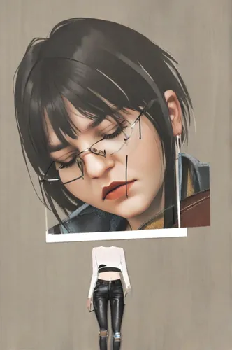 Artistic illustration ,custom portrait,depressed woman,art,art model,modern art,sad woman,realistic,anime 3d,girl drawing,artistic,mulan,painting technique,graffiti,popular art,tracer,meticulous paint