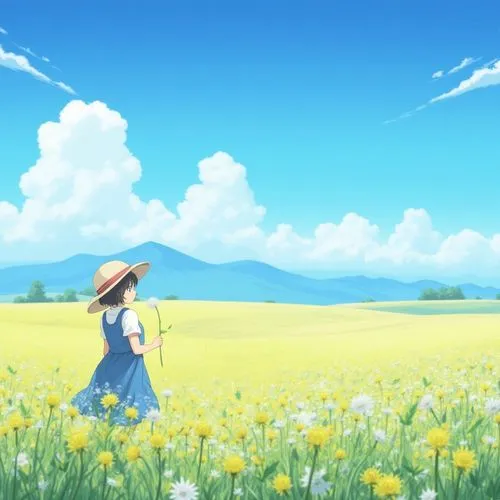 blooming field,hosoda,daffodil field,dandelion field,flower field,field of flowers