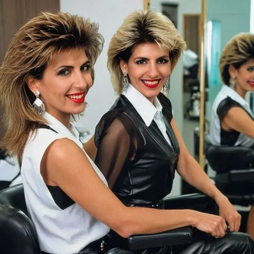 the style of the 80-ies,hairdressers,hairdressing,1980s,cosmetology,bouffant,retro women,hairstyles,beauty salon,retro eighties,shoulder pads,hairdresser,businesswomen,eighties,1980's,80s,hair shear,airbrushed,business women,hairstylist,Photography,General,Realistic