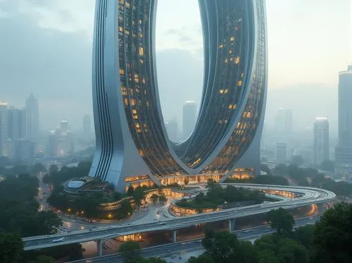 futuristic architecture,guangzhou,residential tower,zhangzhou,hangzhou,the energy tower,chengdu,largest hotel in dubai,futuristic landscape,guiyang,arcology,urban towers,zhengzhou,menara,changfeng,dragon palace hotel,dalian,futuristic art museum,tianjin,kunshan,Photography,General,Realistic