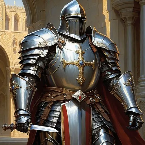 knight armor,crusader,paladin,hospitaller,arthurian,templar,knight,codpiece,knightly,heavy armour,armored,crusade,castleguard,castellan,armour,warden,armor,peredur,guardsmark,armors,Illustration,Realistic Fantasy,Realistic Fantasy 03