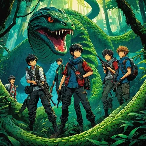 ghibli,digidestined,dinos,primeval,ladinos,kuribayashi,raptors,turok,dinosauria,explorers,konovalovas,kaijuka,dinosaruio,jurassic,digimon,game illustration,anacondas,animeigo,dinosaurs,kanto,Conceptual Art,Sci-Fi,Sci-Fi 01