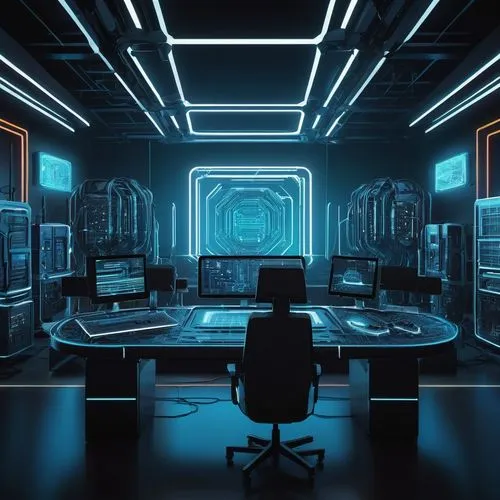 computer room,blur office background,cyberscene,the server room,computer workstation,computerized,cyberia,cybertrader,computer graphic,modern office,cyberpatrol,cybersource,control center,neon human resources,cyberport,computerize,computerworld,cybernet,ufo interior,supercomputer,Illustration,Black and White,Black and White 18