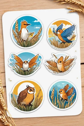 animal stickers,bird robins,garden birds,bird painting,small birds,key birds,chestnut-backed chickadee,rodentia icons,fall animals,zebra finches,group of birds,water birds,animal icons,ruddy shelducks,crossbills,wheat crops,round animals,varied thrush,birds in flight,fairy tale icons,Unique,Design,Sticker