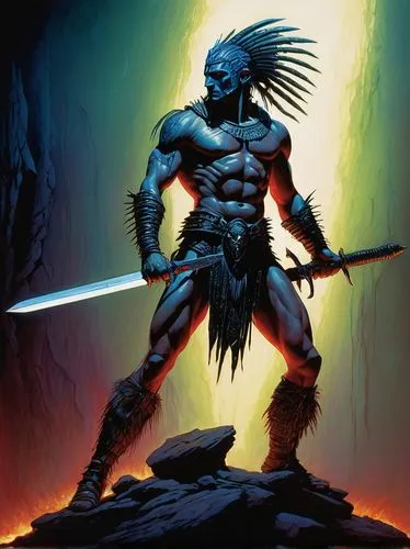 megalon,daken,chakan,zartan,darkhawk,manowar,Illustration,Realistic Fantasy,Realistic Fantasy 33