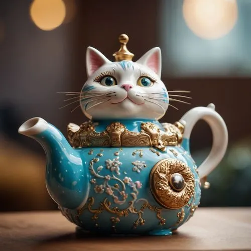 tea party cat,cat drinking tea,asian teapot,teacup,cat coffee,vintage teapot,Photography,General,Cinematic