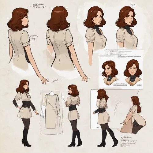 costume design,bodice,sewing pattern girls,sheath dress,concept art,trimmed sheet,nurse uniform,women's clothing,layered hair,bridal clothing,gestures,dressmaker,retro paper doll,illustrations,fashion design,vesper,overskirt,katniss,main character,clary,Unique,Design,Character Design