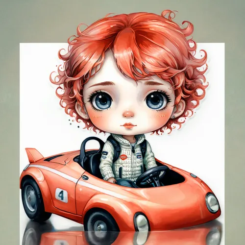 girl and car,two-point-ladybug,mini cooper,redhead doll,kewpie doll,girl in car,car drawing,automobile racer,lady bug,clementine,small car,cartoon car,painter doll,toy car,ladybug,maserati 6cm,mini suv,ladybird,abarth,drive