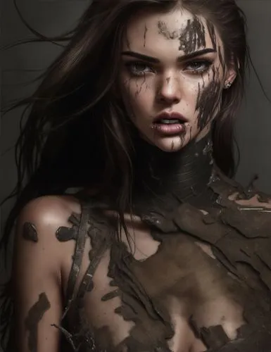 world digital painting,enchantress,digital painting,warrior woman,tattered,witchblade,viveros,behenna,photo manipulation,planescape,warpaint,huntress,hand digital painting,anboto,scourged,fantasy art,female warrior,dark art,dryad,photoshop manipulation