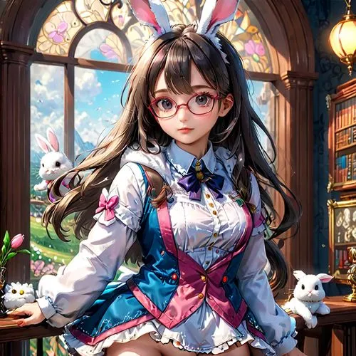 librarian,chocola,uzuki,puella,megane,mei,Anime,Anime,General