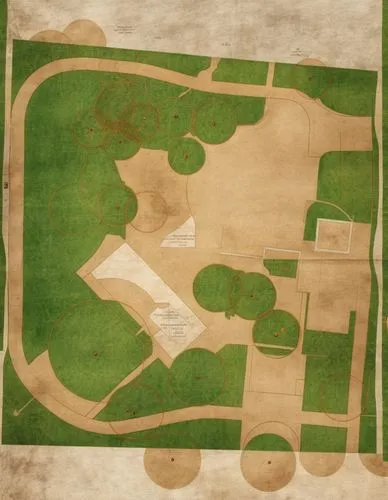 Make it look like a vintage map. The circles are trees and the squares are tents,baseball diamond,baseball drawing,baseball field,infield,homeplate,ballfield,infields,rickwood,ballfields,outfields,bas