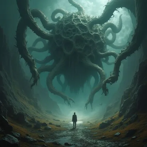 azathoth,lovecraftian,cthulhu,gravemind,lovecraft,prospal,Illustration,Realistic Fantasy,Realistic Fantasy 47