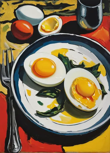 In a post-apocalyptic world, boiled eggs become a rare delicacy worth fighting for.,egg sunny-side up,egg yolks,hollandaise sauce,yolks,egg dish,egg sunny side up,fried eggs,sunny-side-up,yellow yolk,