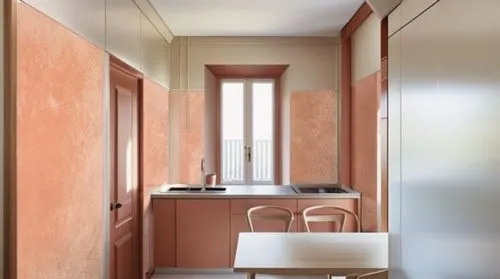 Terracota coloured walls,marazzi,ceramiche,rovere,mahdavi,luxury bathroom,gold-pink earthy colors,corian,bagno,almond tiles,tile kitchen,gaggenau,fromental,clay tile,ceramic tile,bath room,ensuite,don