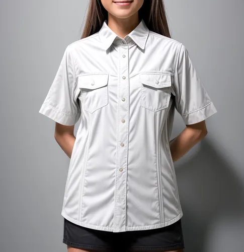 girl posing in the field,polo shirt,girl in t-shirt,nurse uniform,blouse,dress shirt,in a shirt,active shirt,a uniform,women's clothing,shirt,long-sleeved t-shirt,polo shirts,white-collar worker,cotto