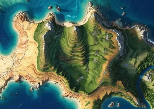 relief map,polynesia,aotearoa,kauanui,waimanalo,aleutian,Illustration,Japanese style,Japanese Style 03