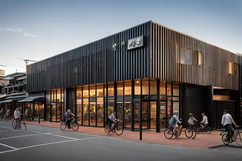 metal cladding,multistoreyed,bike land,wooden facade,port melbourne,timber house,archidaily,cowshed,urban design,bike city,st kilda,school design,cycle sport,cubic house,kirrarchitecture,leisure facil