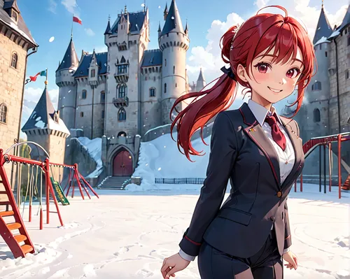 red-haired,hogwarts,winter background,christmas snowy background,anime japanese clothing,snow cherry,snow drawing,winter festival,snow house,snow scene,in the snow,snow slope,asuka langley soryu,school uniform,snowfall,anime cartoon,snow roof,ice rink,infinite snow,snow-capped,Anime,Anime,General