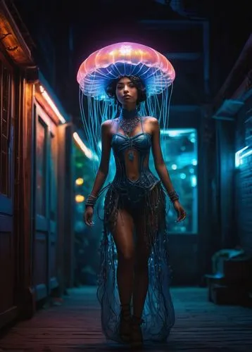 neon body painting,amerykah,afrofuturism,lumidee,erykah,baoshun,Illustration,Realistic Fantasy,Realistic Fantasy 06