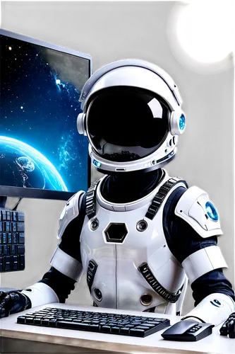 robot in space,spacetec,spacedev,cybertrader,cyberspace,astronautic,man with a computer,copyspace,infospace,desktops,space walk,stardock,spacewalking,extravehicular,computer graphic,automator,spacesuit,astronautical,computerologist,taikonaut,Art,Classical Oil Painting,Classical Oil Painting 01