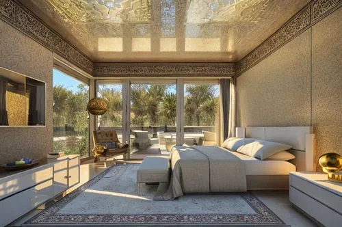 luxury home interior,marrakech,marrakesh,modern living room,3d rendering,interior modern design,riad,sitting room,living room,contemporary decor,moroccan pattern,luxury property,gold stucco frame,cabana,livingroom,qasr al watan,persian architecture,modern decor,family room,home interior