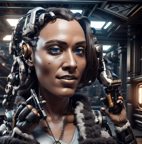 cyborg,scifi,cybernetics,cyberpunk,district 9,neottia nidus-avis,sci fi,operator,sci - fi,sci-fi,streampunk,biomechanical,symetra,science fiction,science-fiction,ai,steampunk,artificial hair integrations,headset,valerian