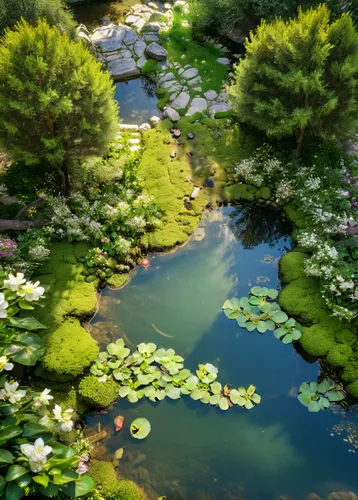 garden pond,lily pond,pond plants,pond flower,lilly pond,water lilies,water plants,japan garden,aquatic plants,white water lilies,japanese garden,lily pads,green trees with water,pond,koi pond,flower water,lotus pond,water scape,mountain spring,aquatic plant,Photography,General,Natural