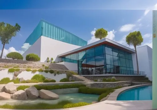 modern house,modern architecture,phototherapeutics,aqua studio,therme,futuristic art museum,Photography,General,Realistic