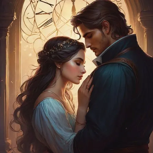 seregil,romantic portrait,horrobin,melian,sabriel,garamantes,Conceptual Art,Fantasy,Fantasy 17