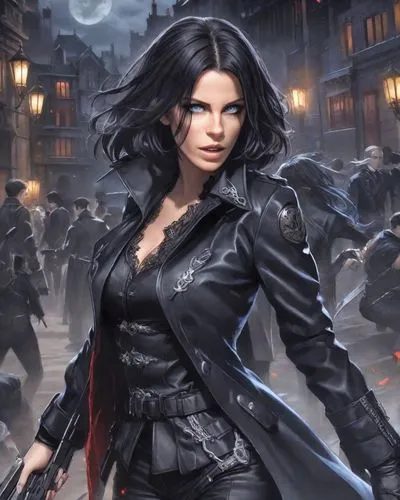 helsing,ravenloft,seregil,romanoff,huntress,vayne,domino,morganville,storybrooke,dhampir,darktown,kahlan,selene,syleena,black widow,blackburne,katniss,ilsa,vampire woman,femme fatale,Digital Art,Anime