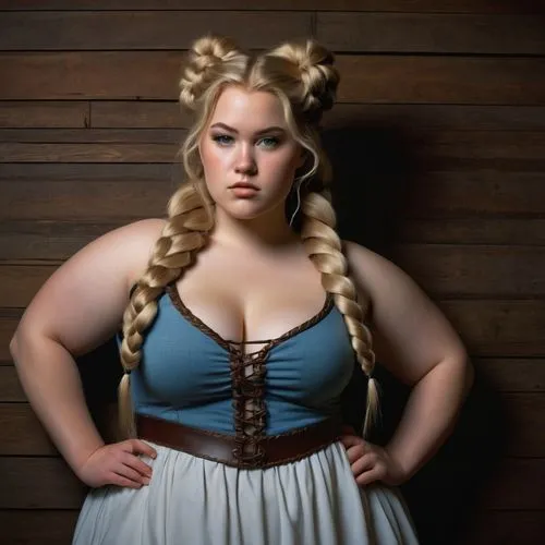 hippolyta,pigtails,bodice,lbbw,shanna,pin-up model,cammy,milkmaid,thorhild,gunhild,rasputina,aphrodite,longstocking,fashion shoot,leia,curlers,shapewear,gunnhild,braid,goldilocks,Illustration,Realistic Fantasy,Realistic Fantasy 03