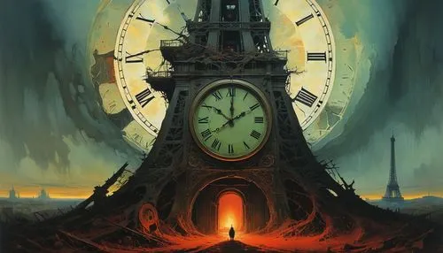 grandfather clock,clockmaker,clock,clock tower,tower clock,clock face,old clock,time spiral,clocks,out of time,four o'clocks,world clock,medieval hourglass,time pointing,timepiece,street clock,clockwork,the eleventh hour,time pressure,flow of time,Conceptual Art,Oil color,Oil Color 01