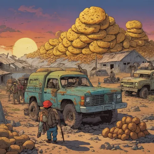 delivery trucks,ice cream van,digital nomads,nomads,land vehicle,rust truck,vwbus,wagon wheels,bitcoin mining,microvan,camper van,travel van,stone desert,the old van,retro vehicle,crypto mining,vanagon,desert safari,delivery truck,station wagon-station wagon,Illustration,Children,Children 01