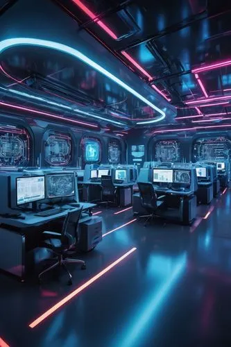 computer room,ufo interior,sci fi surgery room,the server room,cyberspace,cyber,spaceship space,neon human resources,control center,data center,game room,cyberpunk,scifi,laser tag,nightclub,control desk,cyber glasses,cinema 4d,cybertruck,working space,Conceptual Art,Sci-Fi,Sci-Fi 03