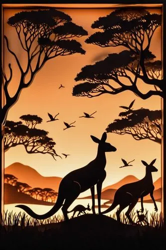 animal silhouettes,kangaroos,deer silhouette,deer illustration,red kangaroo,serengeti,kangaroo,antelopes,giraffidae,antelope,animals hunting,eastern grey kangaroo,kangaroo mob,namib,springbok,kudu,hunting scene,forest animals,silhouette art,hartebeest,Unique,Paper Cuts,Paper Cuts 10