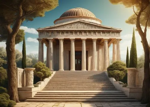 greek temple,temple of diana,zappeion,roman temple,panagora,tempio,artemis temple,mausolea,metapontum,pantheon,capitolium,caesonia,vittoriano,antinous,acropolis,panathenaic,gennadius,peristyle,ancient rome,the ancient world,Illustration,Realistic Fantasy,Realistic Fantasy 35