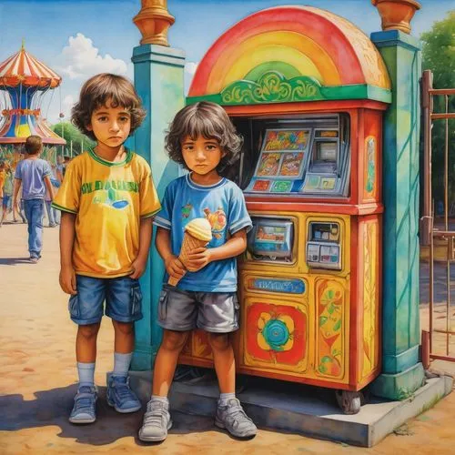 kiosk,pay phone,vending machines,payphones,kiosks,coin drop machine,Art,Classical Oil Painting,Classical Oil Painting 34