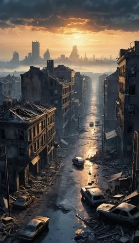 destroyed city,post-apocalyptic landscape,post apocalyptic,gunkanjima,apocalyptic,varsavsky,Conceptual Art,Fantasy,Fantasy 33