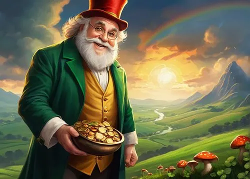 pot of gold background,leprechaun,pot of gold,scandia gnome,saint patrick,settlers of catan,happy st patrick's day,saint patrick's day,the wizard,rainbow background,st patrick's day icons,leprechaun shoes,fantasy picture,st patrick's day,gnome,st patrick day,scandia gnomes,game illustration,fantasy portrait,apothecary,Illustration,Realistic Fantasy,Realistic Fantasy 01