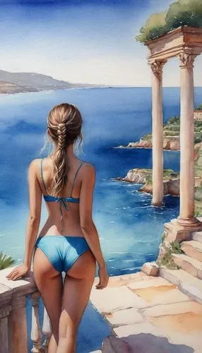 capri,lycian,cala pi,kythera,mylonas,donsky,elytis,cyclades,hanikra,aegina,kreta,knidos,amphitrite,world digital painting,watercolor background,santorini,vedra,orsolya,fischl,cape greco,Conceptual Art,Daily,Daily 32