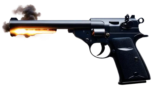 Gun, firing sound, metallic material, detailed mechanism, bullet ejection, smoke effect, dynamic angle, close-up shot, high-contrast lighting, dramatic composition, cinematic feel, 4K resolution.,a gu