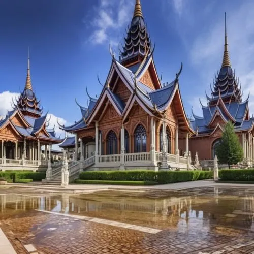 สร้างภาพกลางวันคมชัด,สวยงาม,น่าศรัทธา,เหมือนขริงมืออาชีพ,buddhist temple complex thailand,grand palace,phra nakhon si ayutthaya,thai temple,cambodia,chiang mai,ayutthaya,chiang rai,vientiane,thai,bang