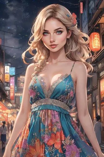 cheongsam,margairaz,qipao,dressup,margaery,girl in a long dress,Digital Art,Anime