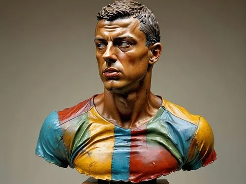 sculptor,artist's mannequin,bodypainting,sculptor ed elliott,wooden mannequin,figurine,statuette,a wax dummy,wooden figure,3d figure,body painting,football player,bronze sculpture,bronze figure,bodypaint,sculpt,sculpture,articulated manikin,scuplture,ronaldo